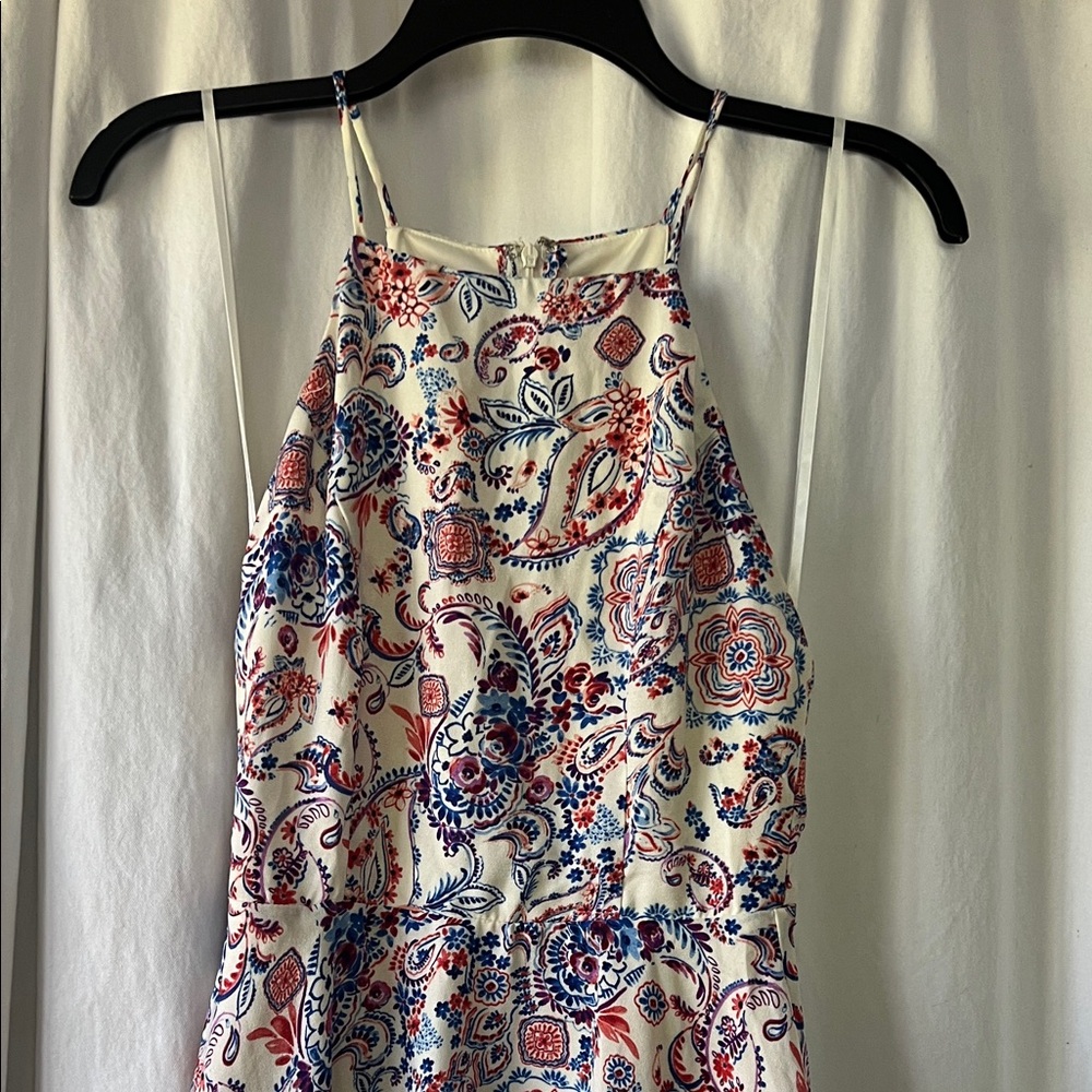 Dance & Marvel Red and Blue Paisley dress